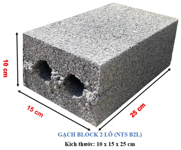 Gạch block 2 lỗ - Gach Block Lâm Đồng  - Công Ty TNHH Sản Xuất Thương Mại Ngọc Thạch Sa